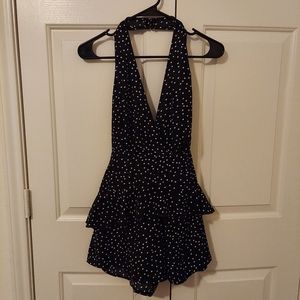 Polka Dot Halterneck Romper Size 4